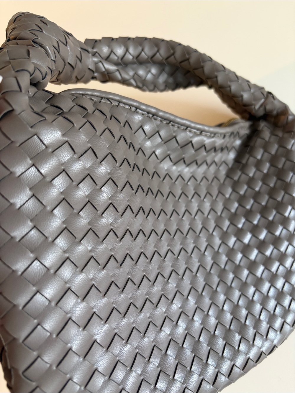 Melie Bianco Drew Small Top Handle Bag in Stone - Picture 4 of 5